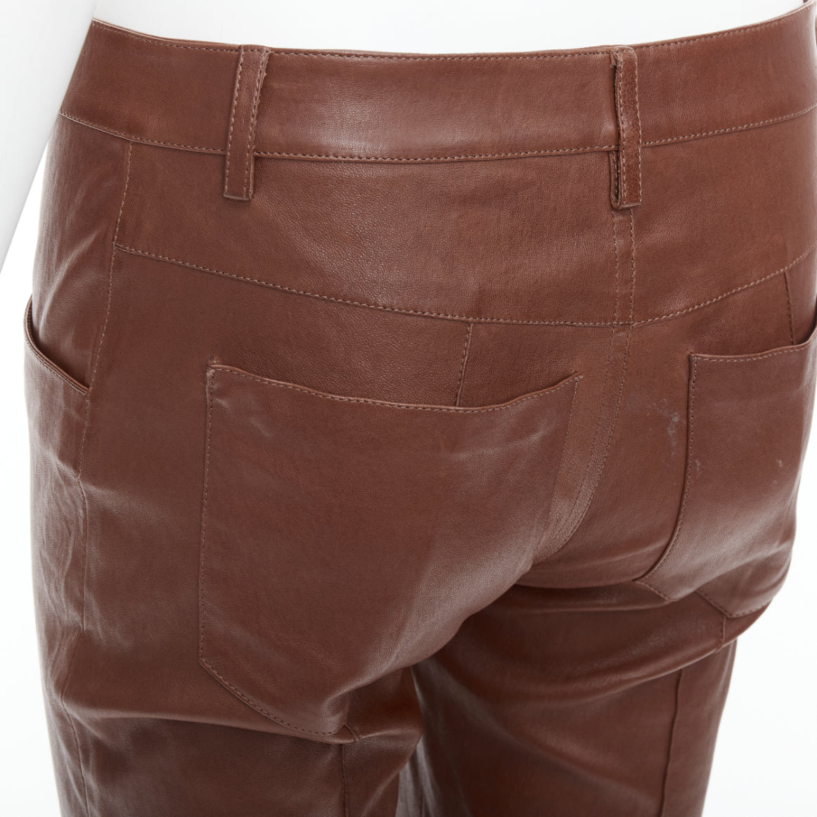 Jitrois Leather Flare Pants - Back view