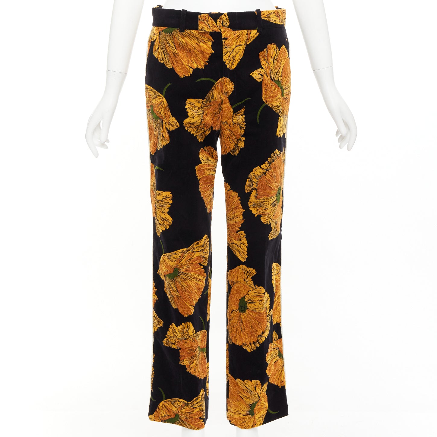 Gucci Floral Velvet Pants