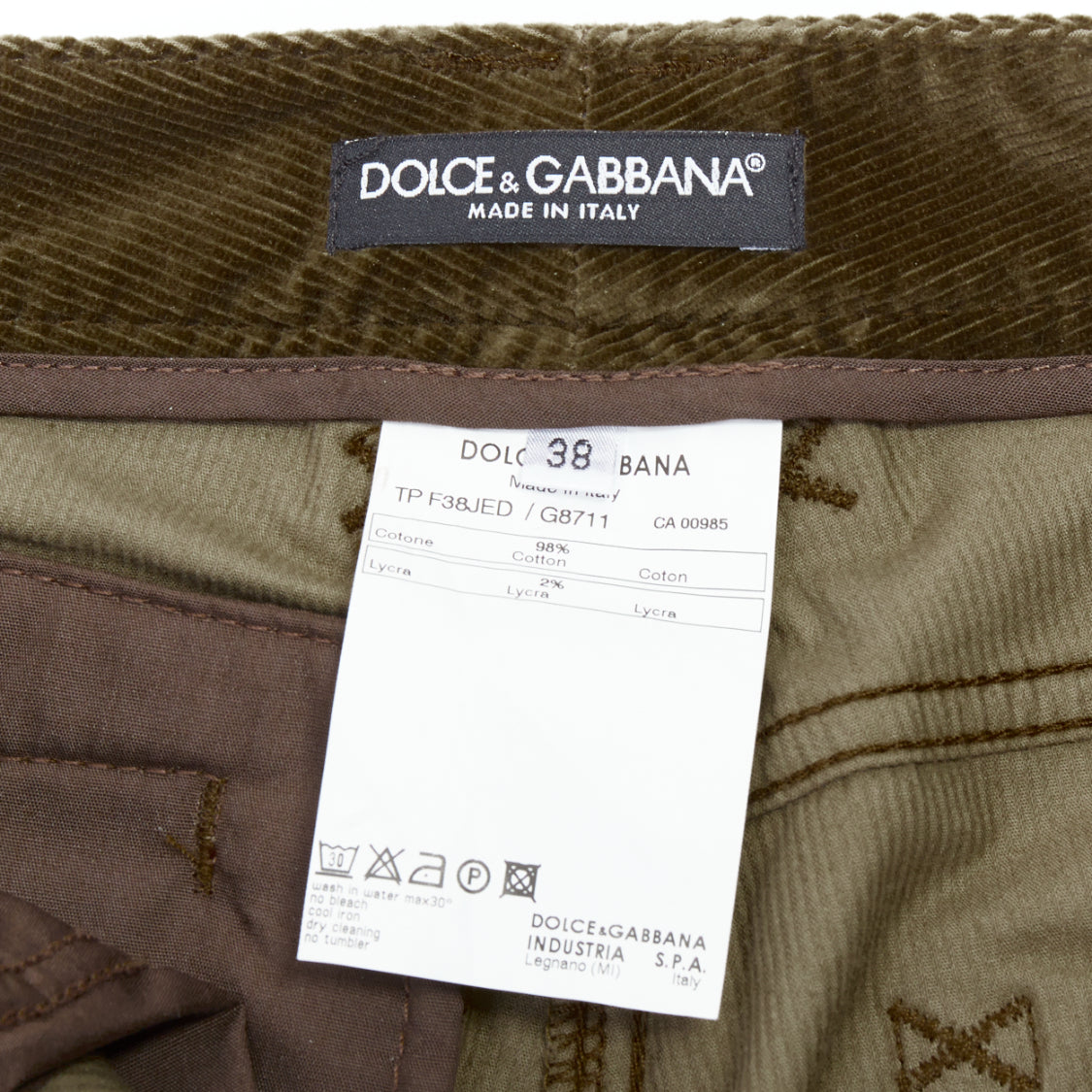 Dolce & Gabbana Corduroy Crest Pants - Image 10