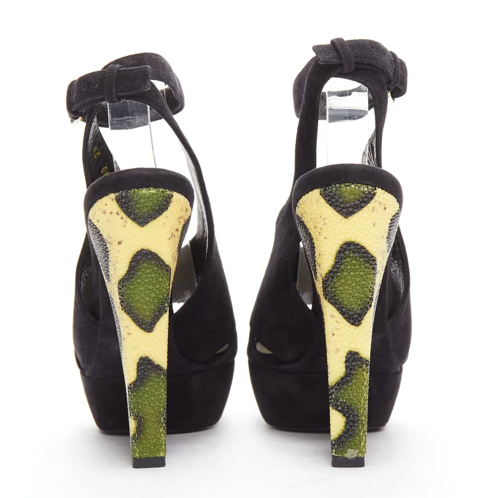 Dior Scaled Platforms Black Suede Good - Box View