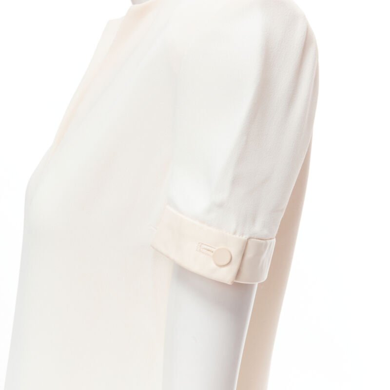 Saint Laurent Crepe Trimmed Dress - Back view