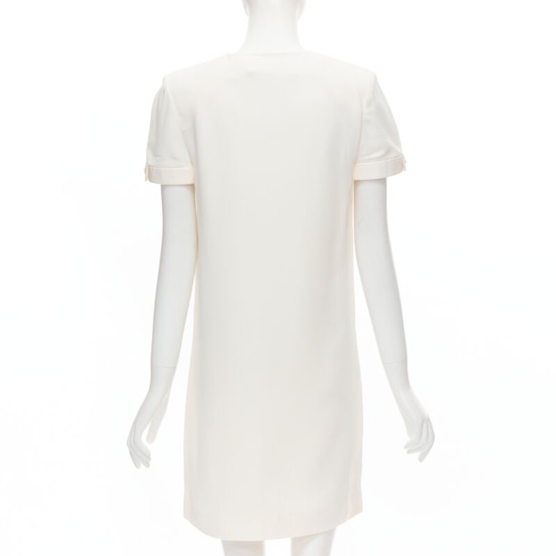 Saint Laurent Crepe Trimmed Dress - Side view