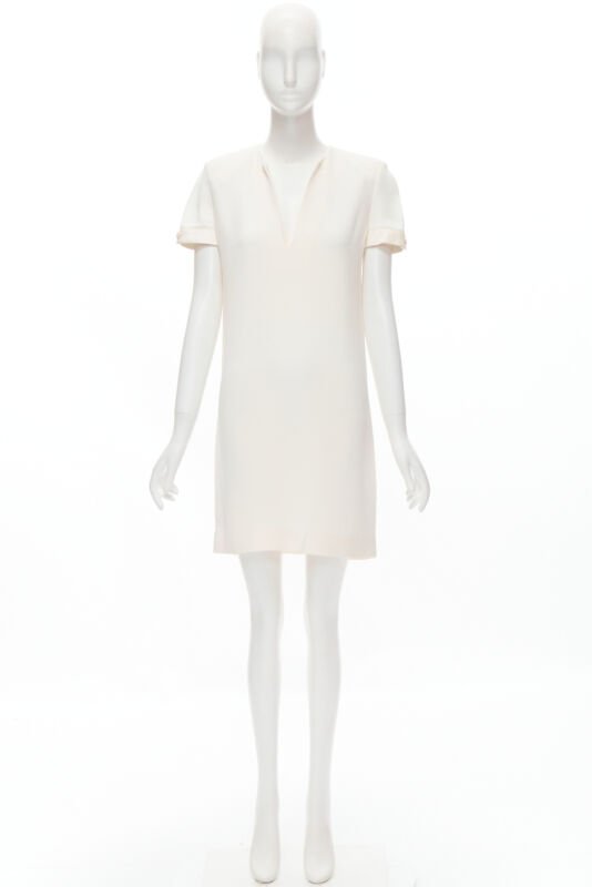 Saint Laurent Crepe Trimmed Dress - Image 11