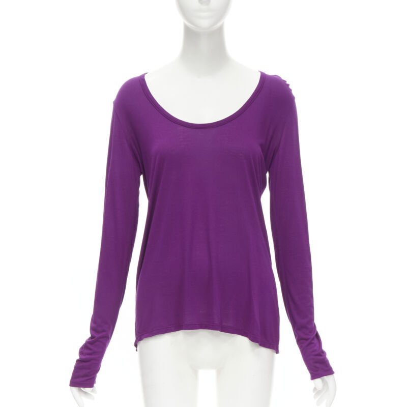 The Row Purple Scoop Tee