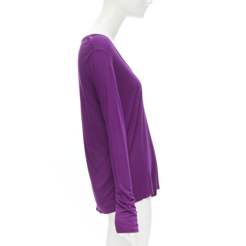 The Row Purple Scoop Tee - 4