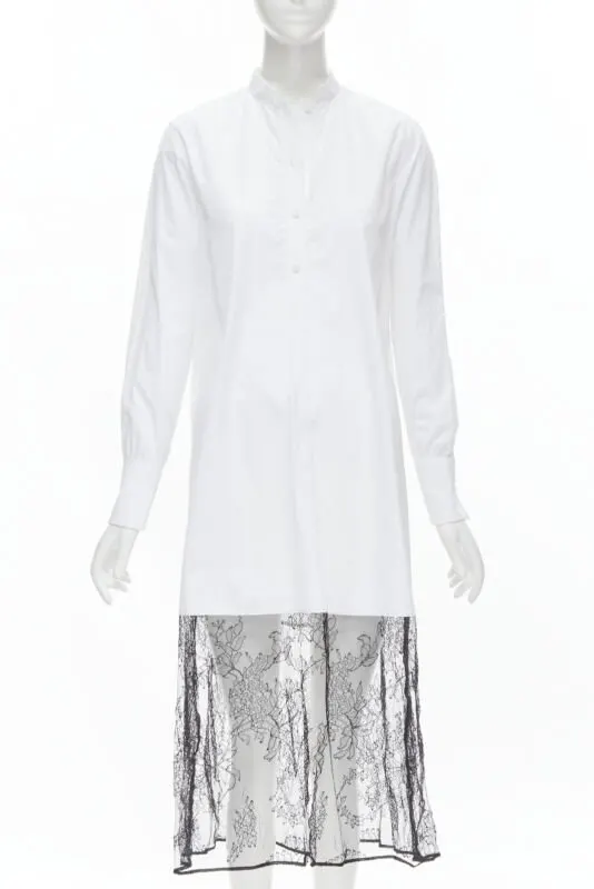 Valentino Lace Hem Dress White Cotton Never worn, with tag - Front View