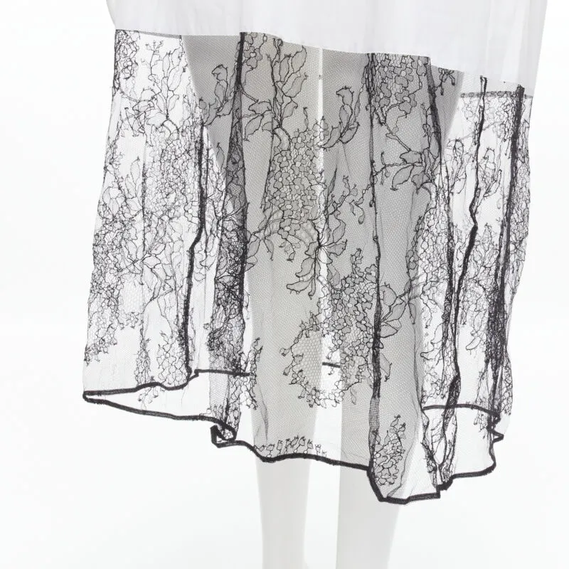 Valentino Lace Hem Dress White Cotton Never worn, with tag - Back View