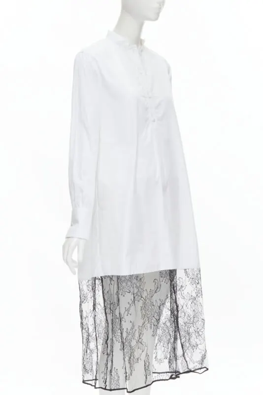 Valentino Lace Hem Dress White Cotton Never worn, with tag - Inside View
