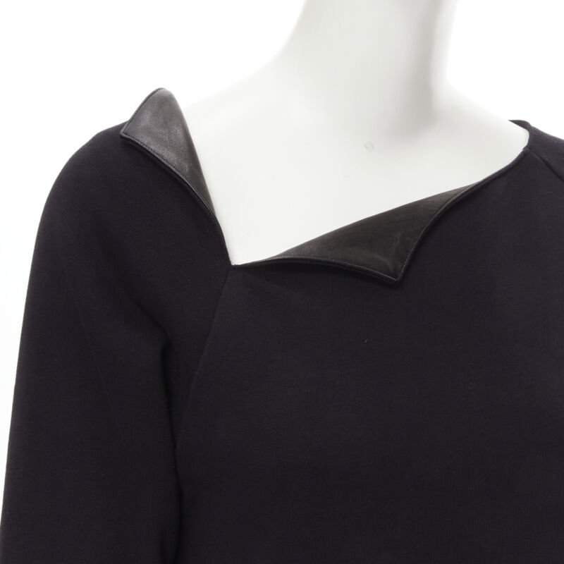 Saint Laurent Leather Collar Pullover - Back view