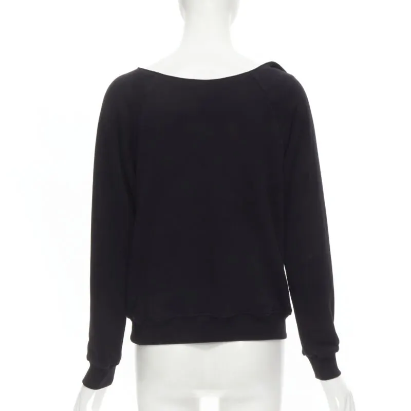 Saint Laurent Leather Collar Pullover Black Cotton Never worn - Box View