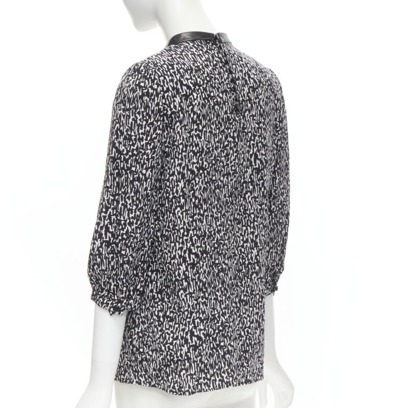 Saint Laurent Leather Bib Blouse - Detail 1