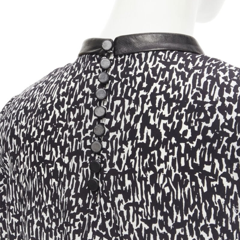 Saint Laurent Leather Bib Blouse - Detail 2