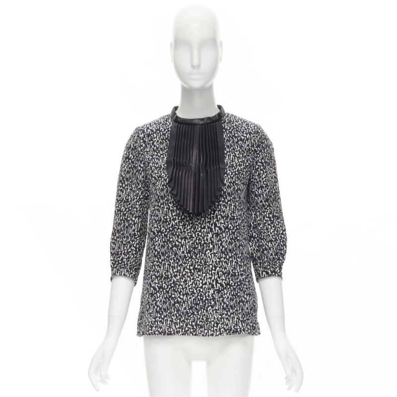 Saint Laurent Leather Bib Blouse - Image 12