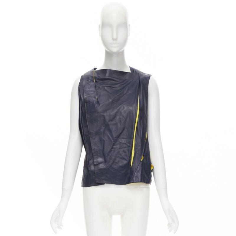 Balenciaga Pleated Leather Top - Image 14