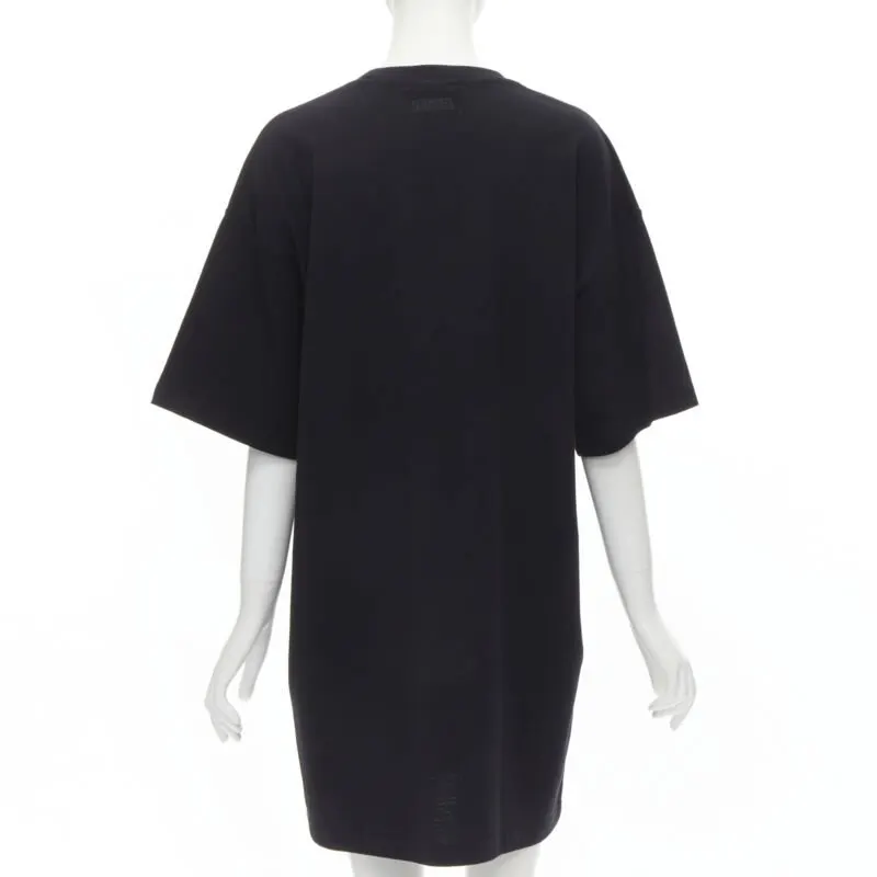 Vetements Logo T-shirt Dress Black Cotton Never worn - Box View