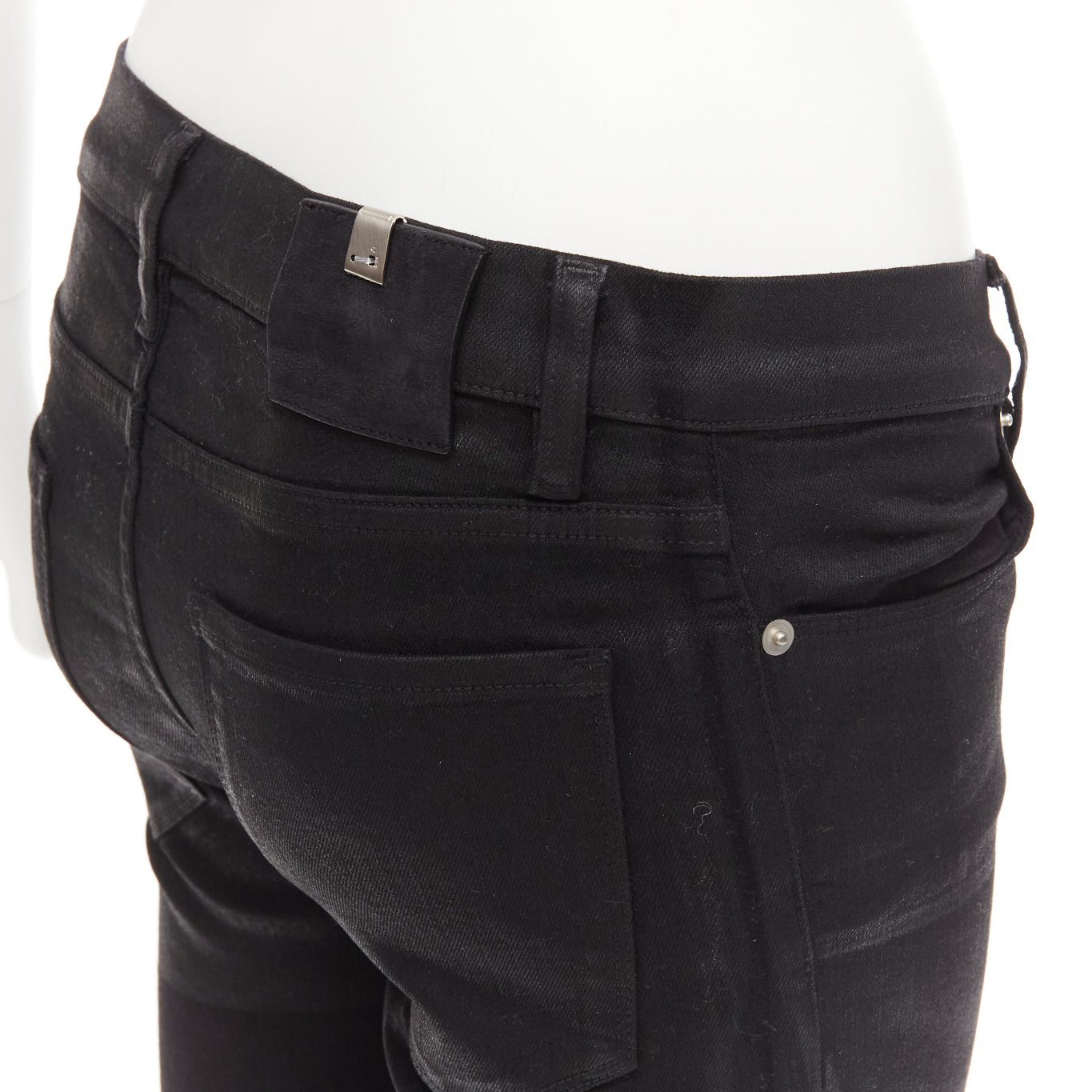 Alyx Black Fray Skinny Jeans - Detail 2