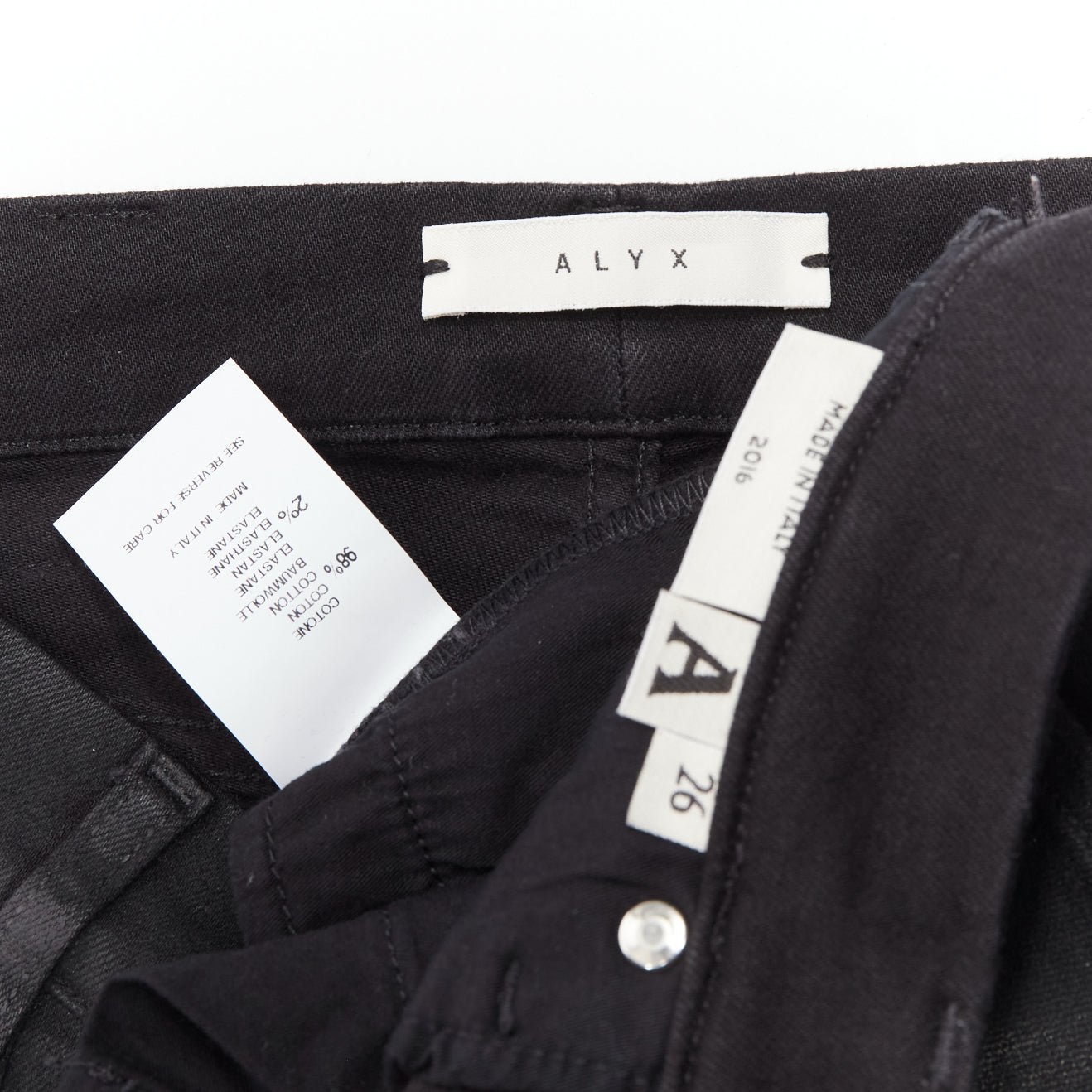 Alyx Black Fray Skinny Jeans - Image 10