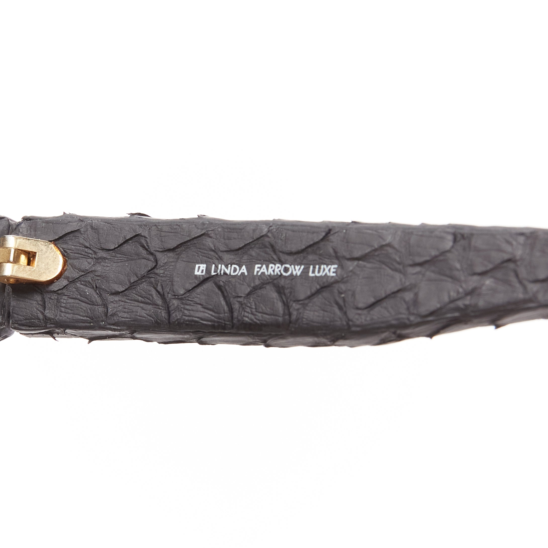 Linda Farrow Scaled Gold Sunglasses - Image 11