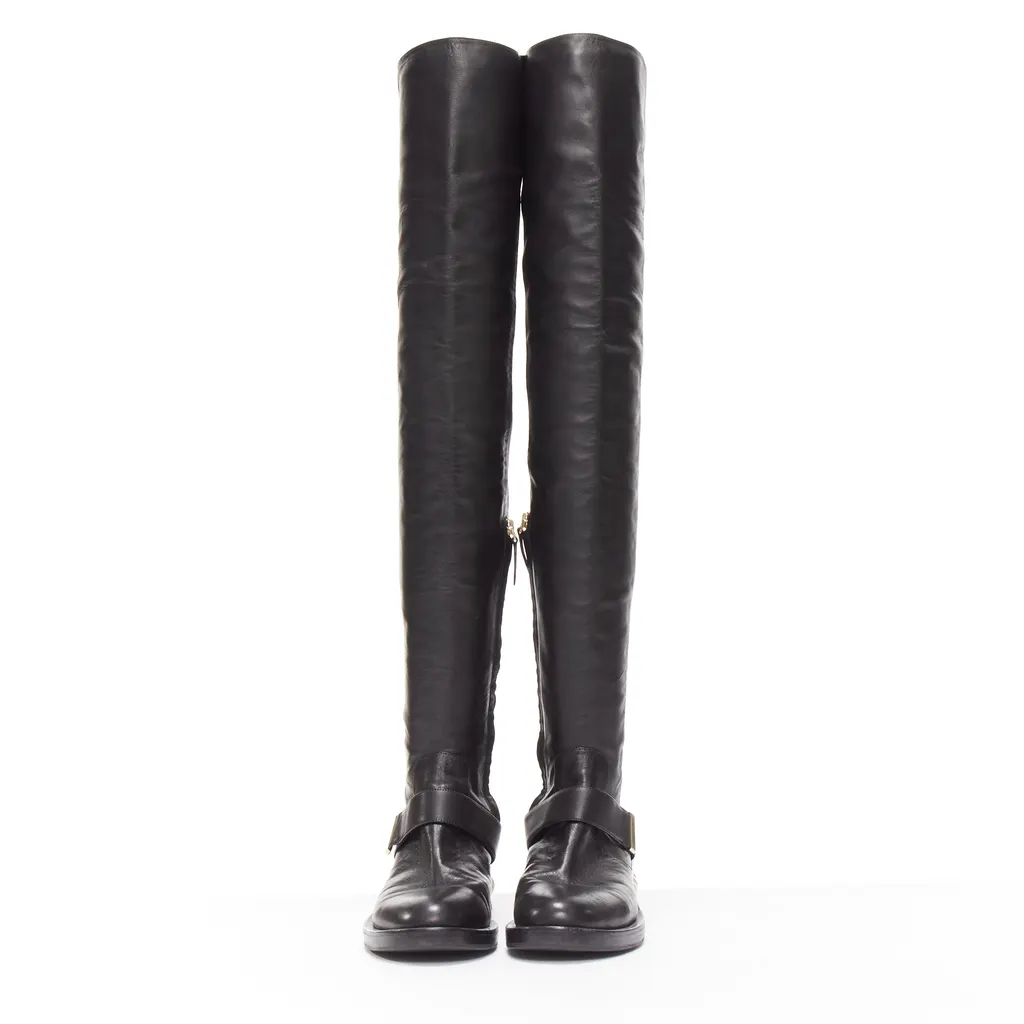 Nicholas Kirkwood Metallic Wingtip Boots Black Leather Very good - Model View