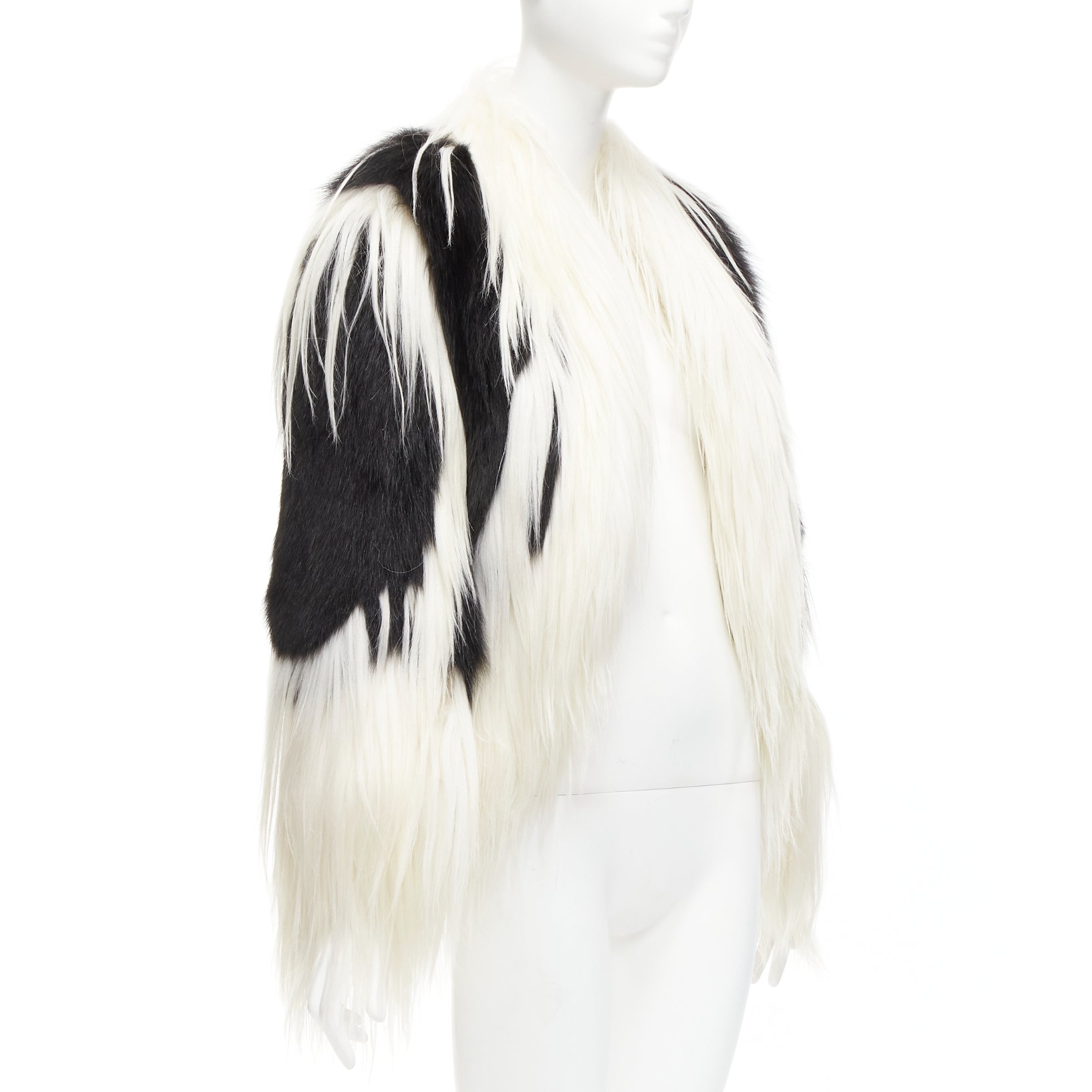 Revillon Black White Fur Coat