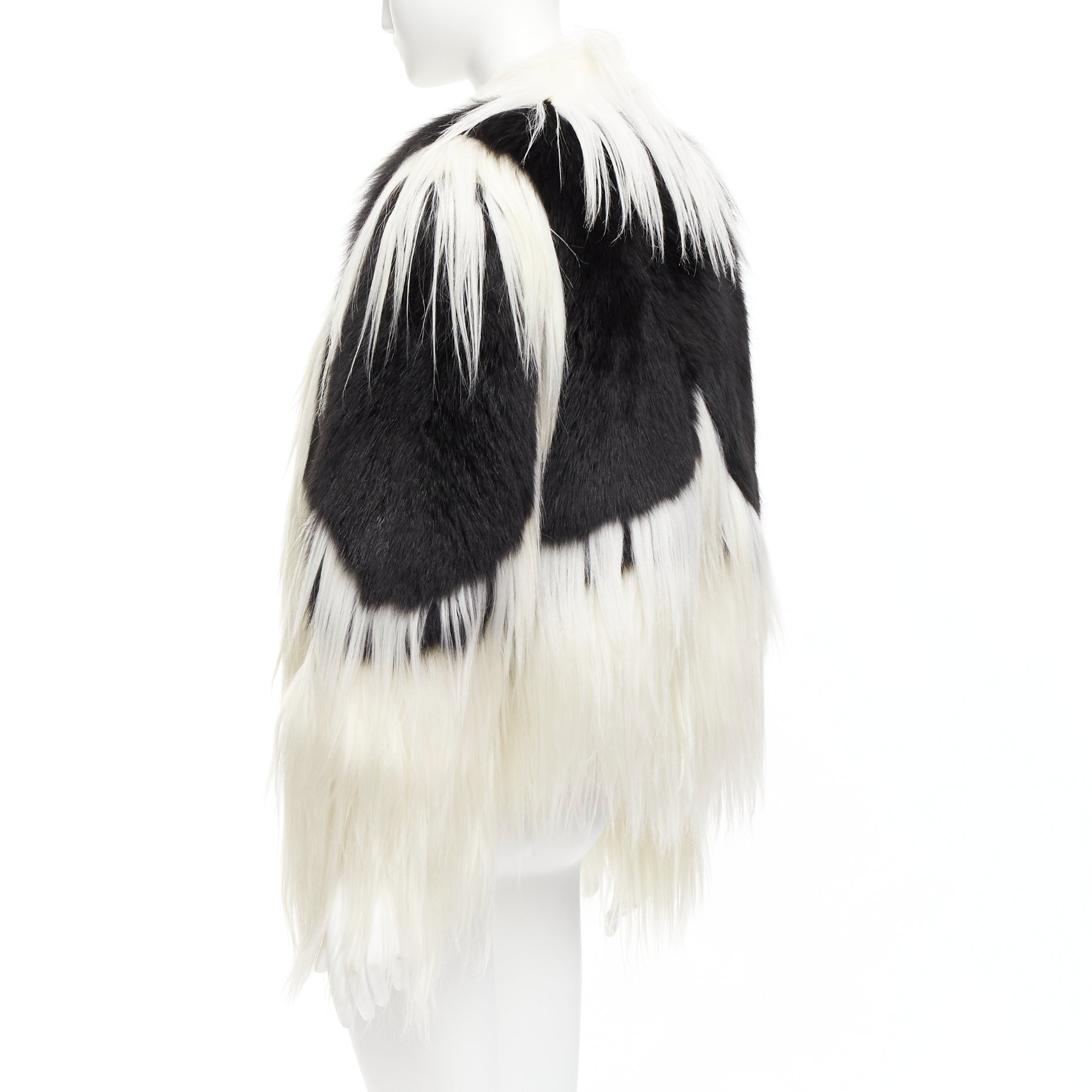 Revillon Black White Fur Coat - Detail 1