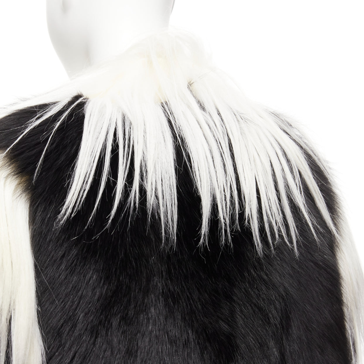 Revillon Black White Fur Coat - Detail 2