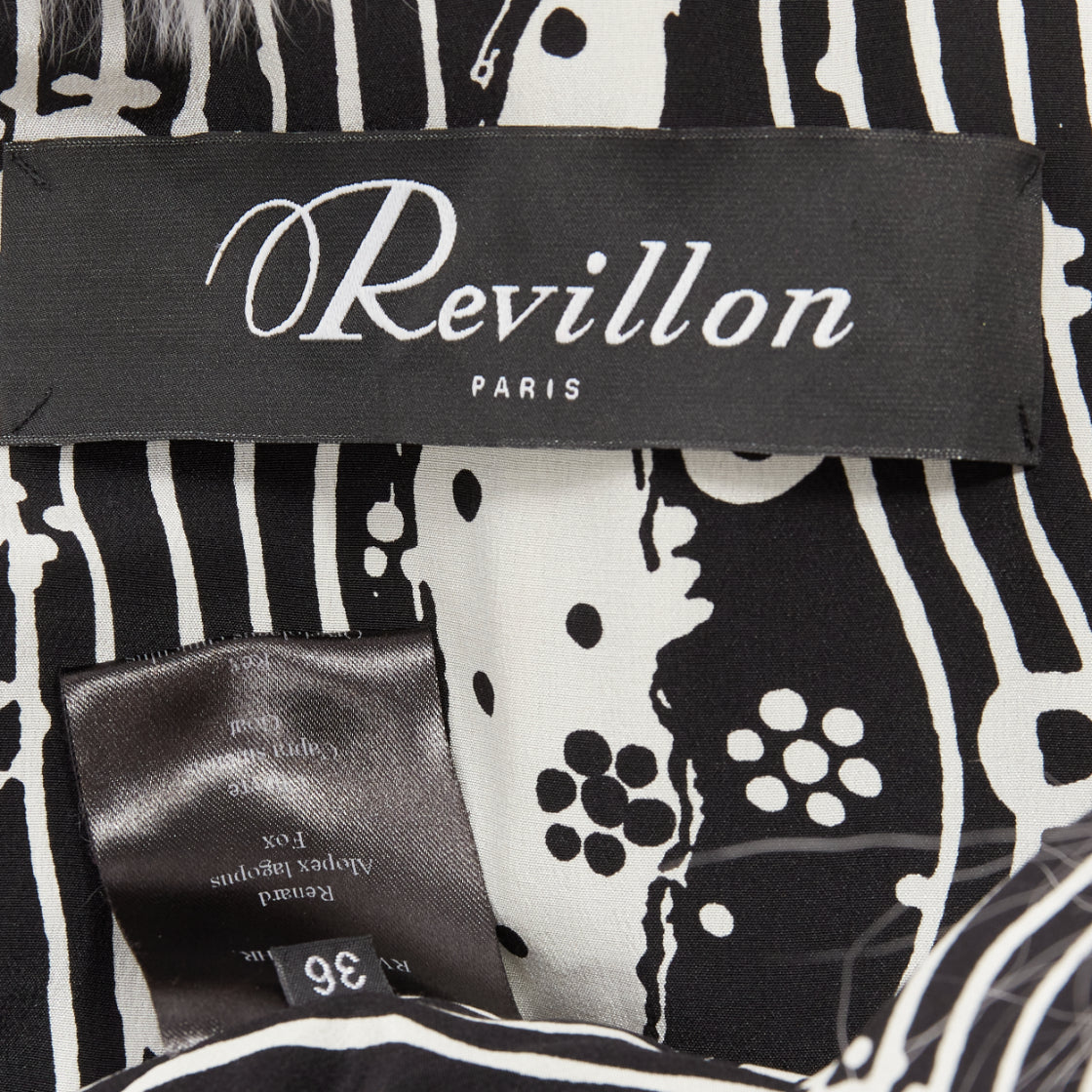 Revillon Black White Fur Coat - Image 10