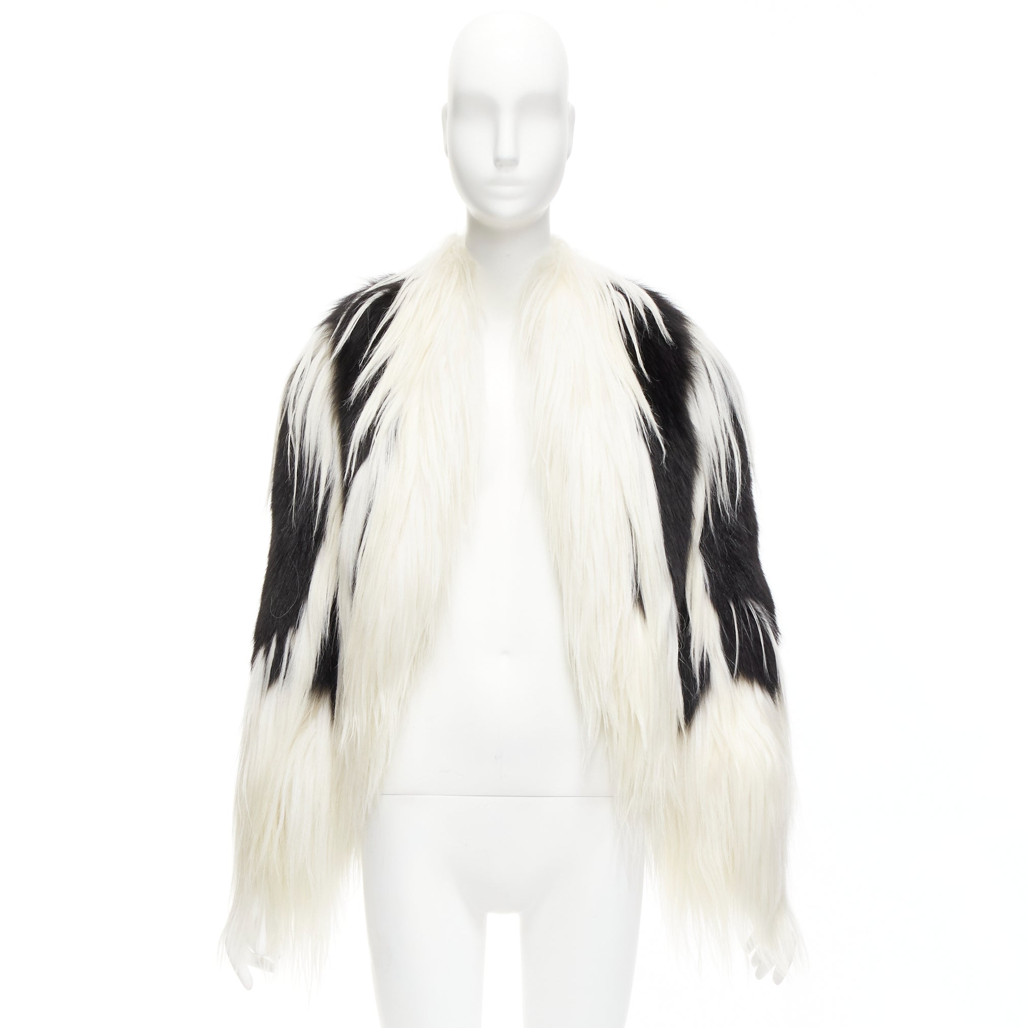 Revillon Black White Fur Coat - Image 11