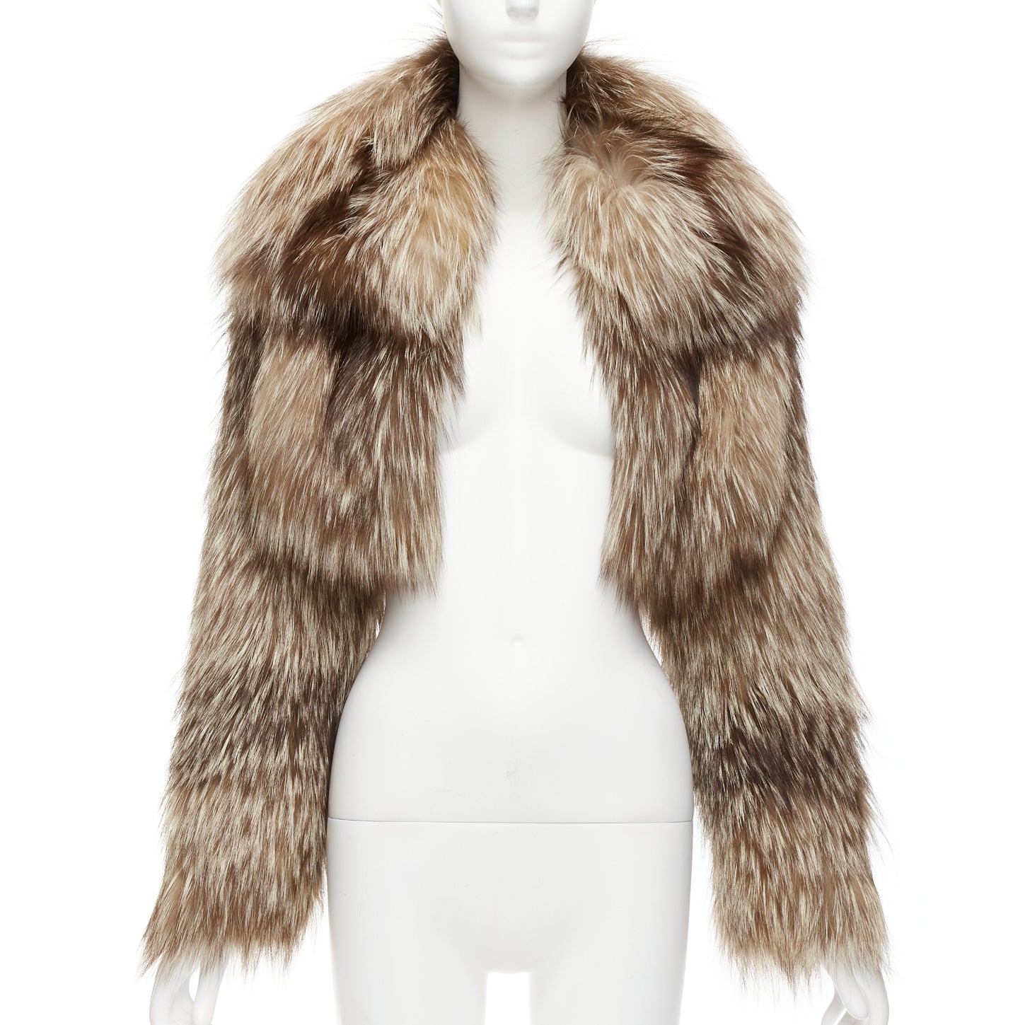 Fendi Brown Fur Crop Jacket