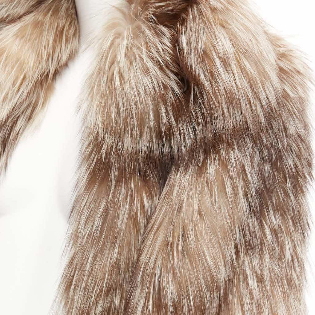 Fendi Brown Fur Crop Jacket - Back view