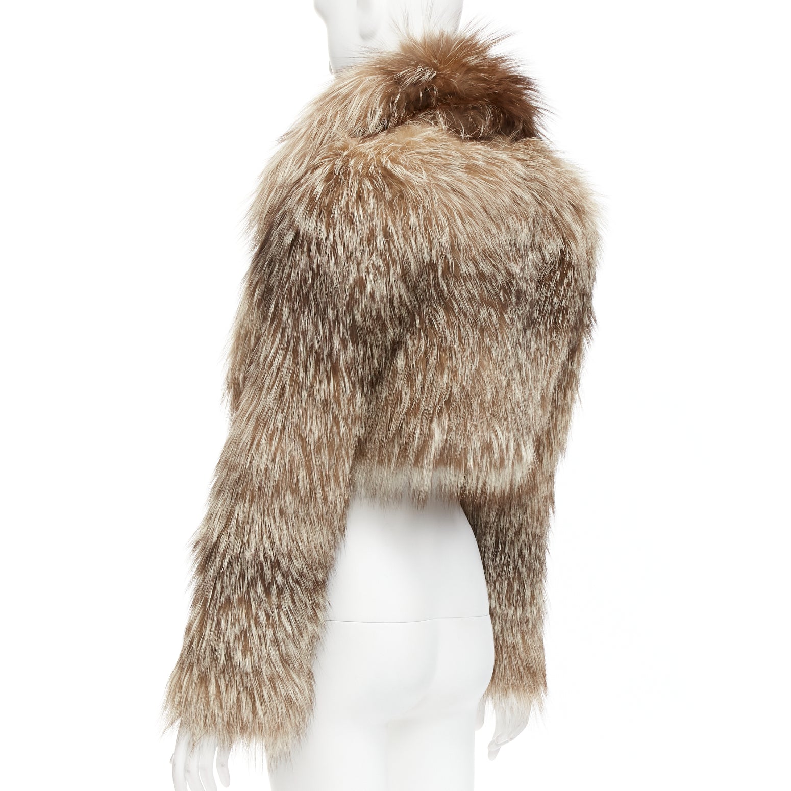 Fendi Brown Fur Crop Jacket - Detail 1