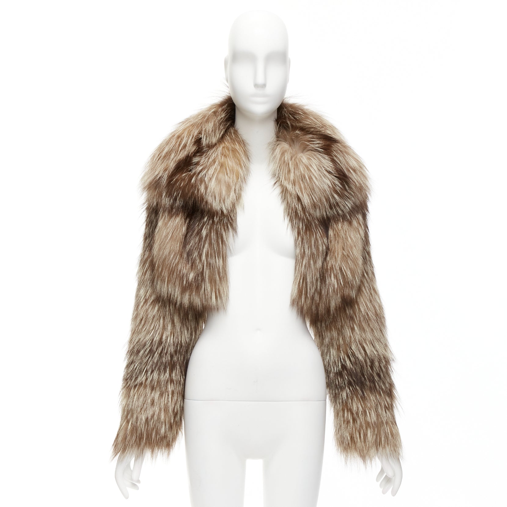 Fendi Brown Fur Crop Jacket - Image 12
