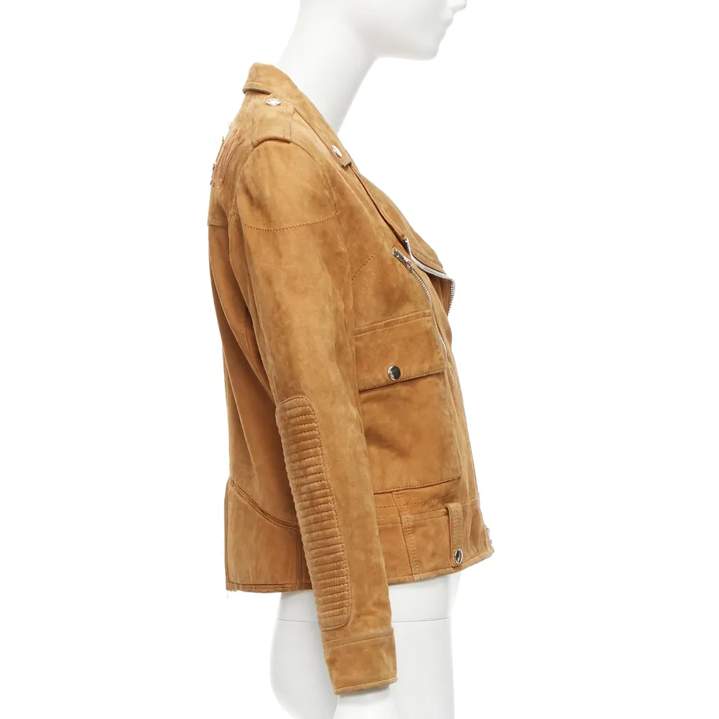 Golden Goose Distressed Suede Jacket Brown Leather Very good - Box View