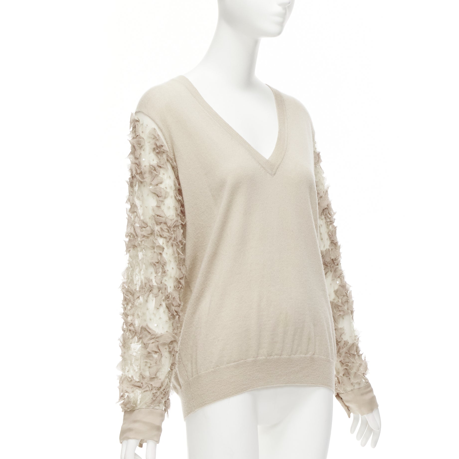 Dries Van Noten Ruffle Sheer Sweater - Image 6