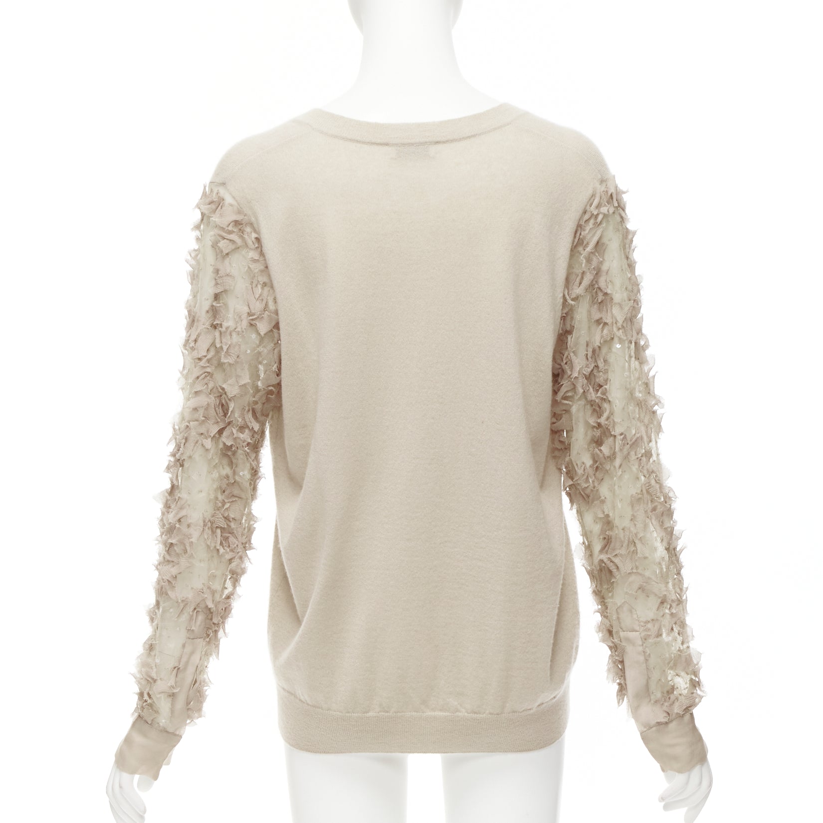 Dries Van Noten Ruffle Sheer Sweater - Side view