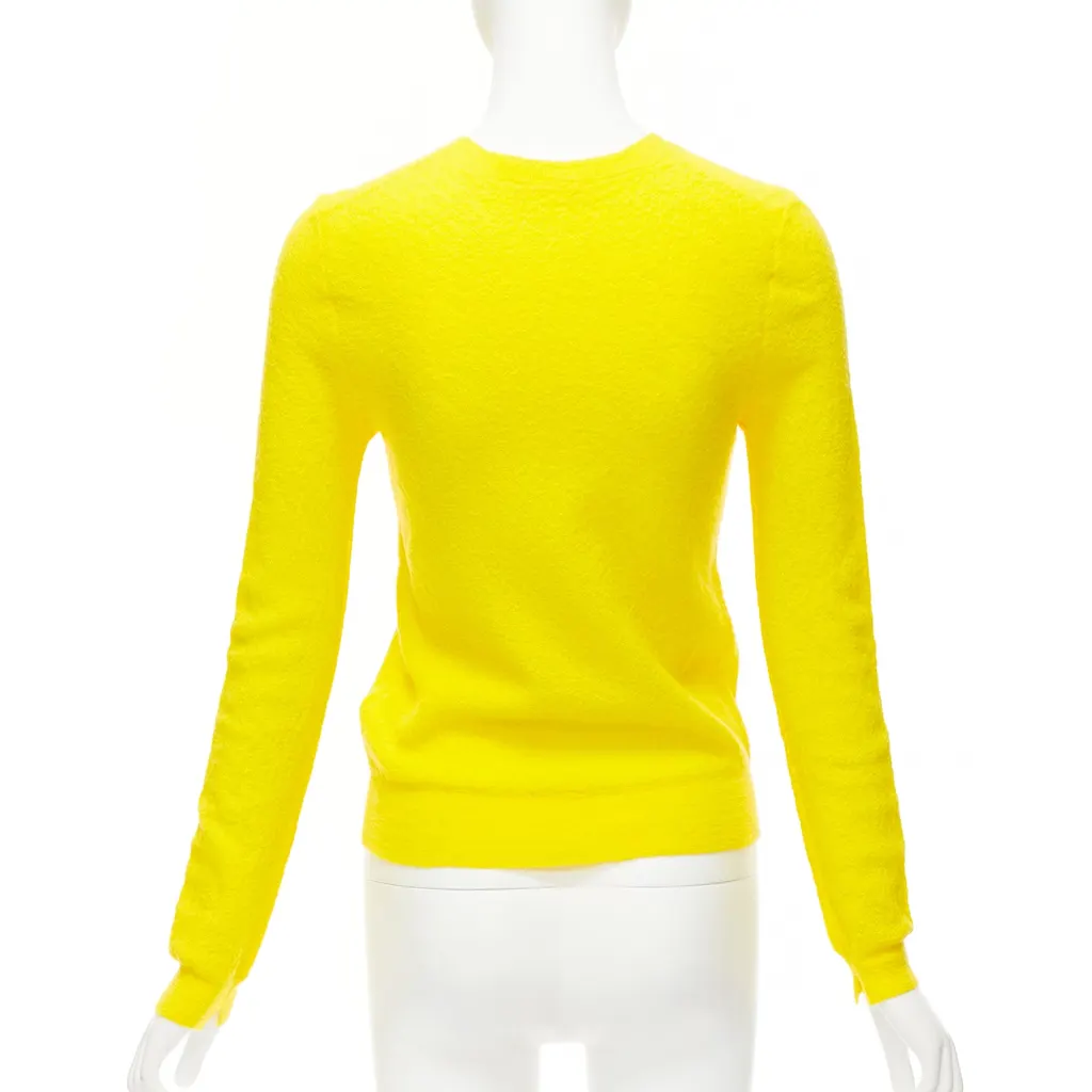Celine Yellow Crew Neck Sweater Yellow Wool Never worn - Box View