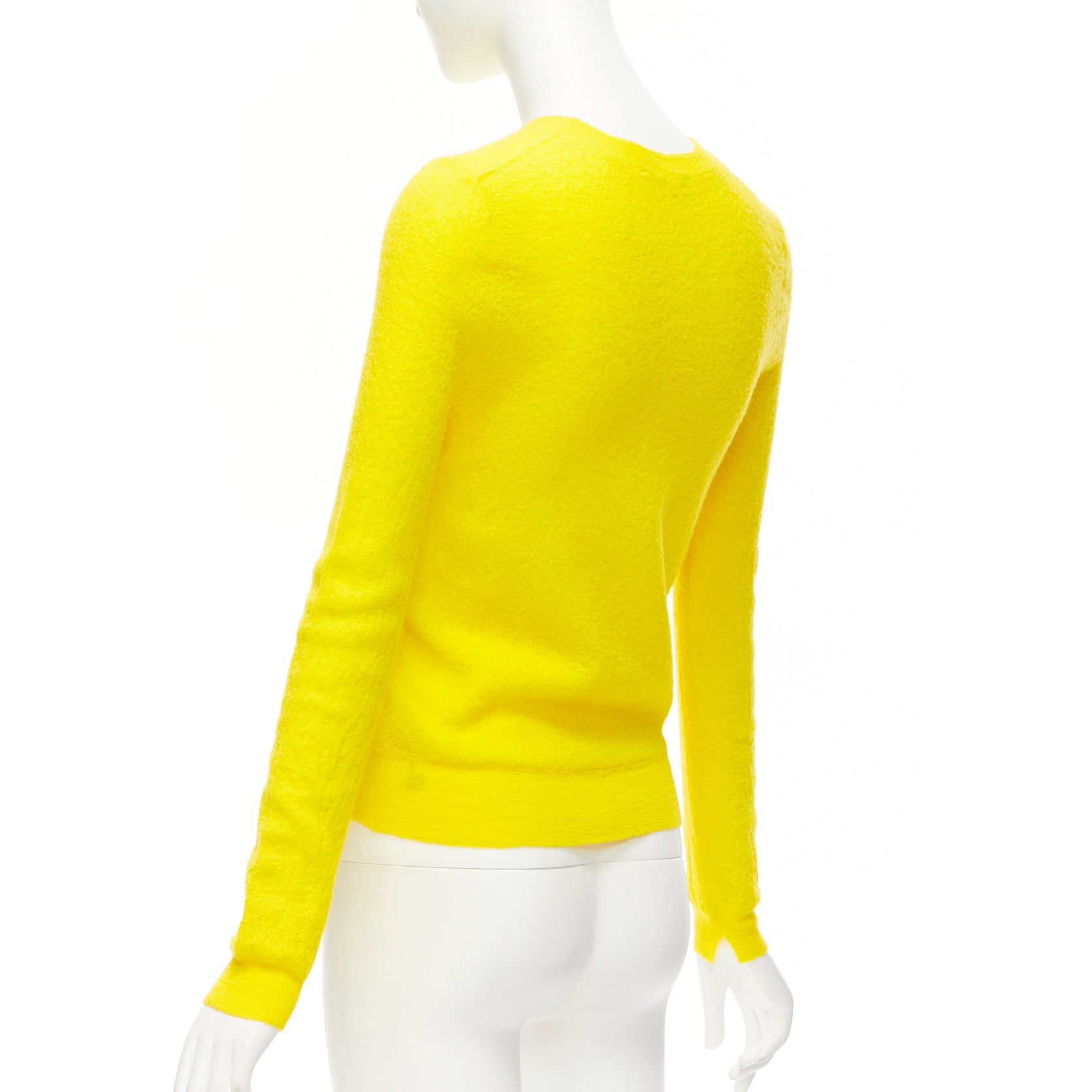 Celine Yellow Crew Neck Sweater - Detail 1