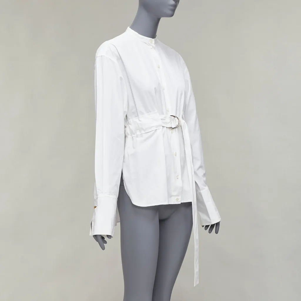 Celine D Ring Belt Shirt White Cotton Very good - Inside View