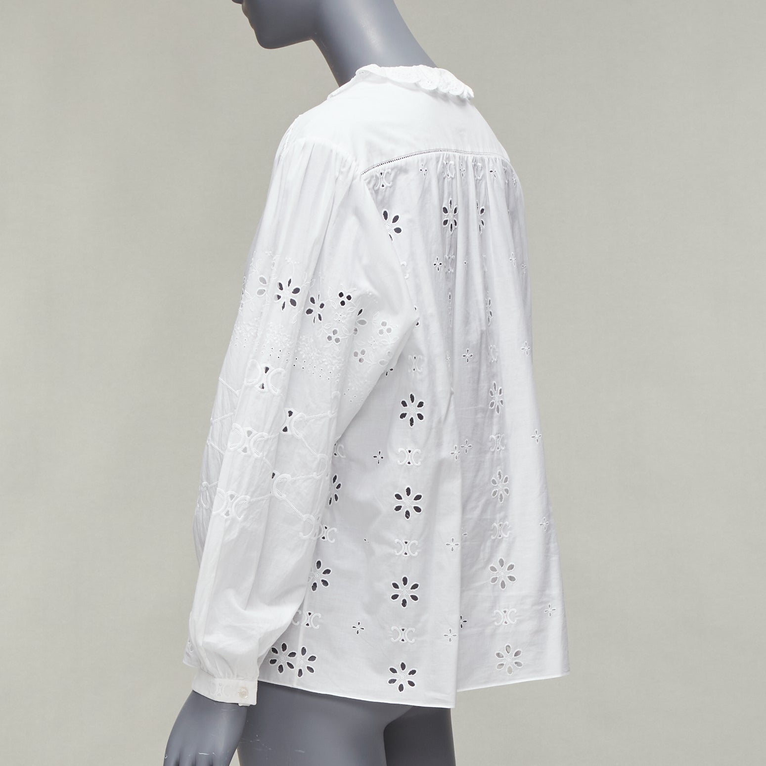 Celine Eyelet Peasant Shirt - Detail 1