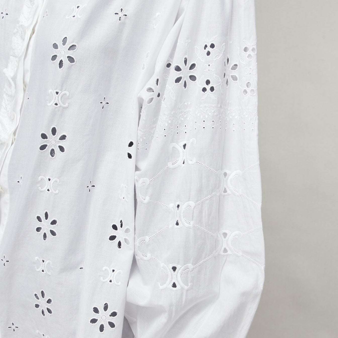 Celine Eyelet Peasant Shirt - Detail 2
