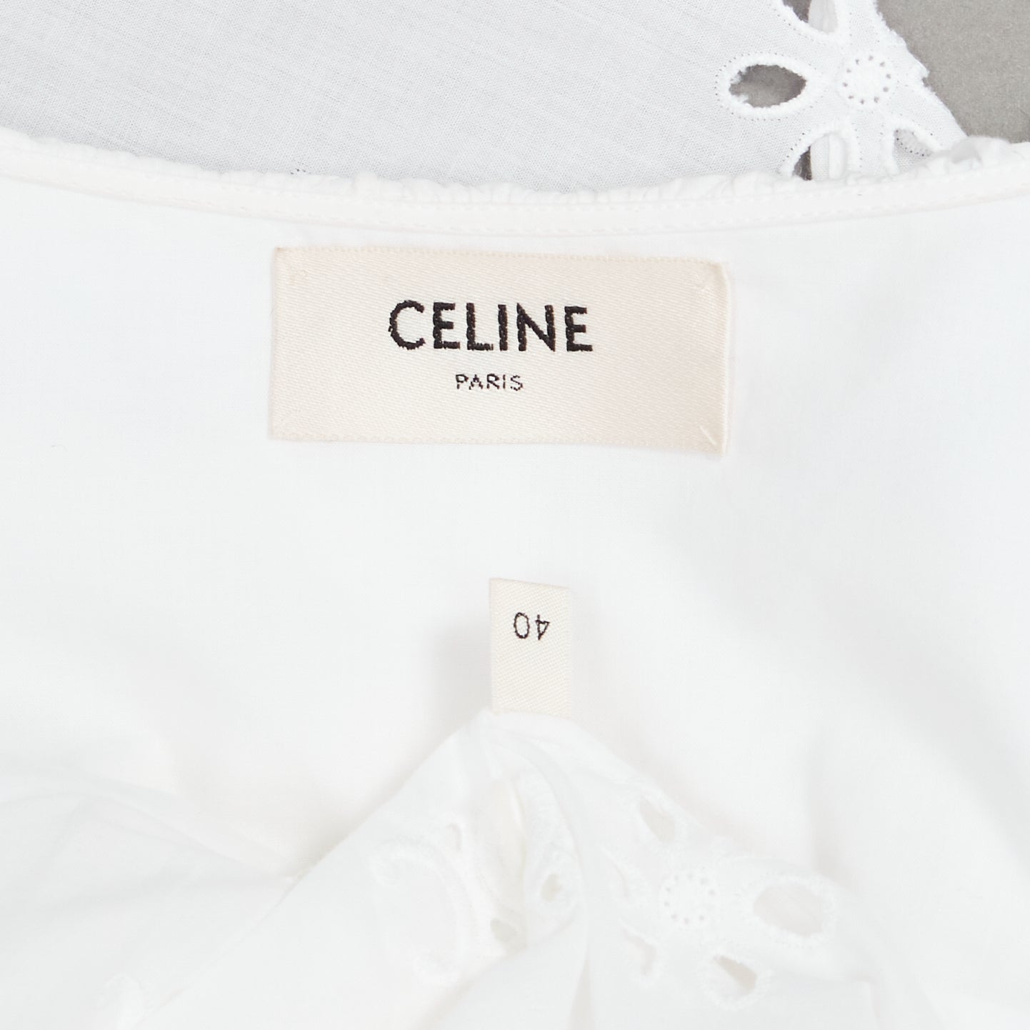 Celine Eyelet Peasant Shirt - Image 10
