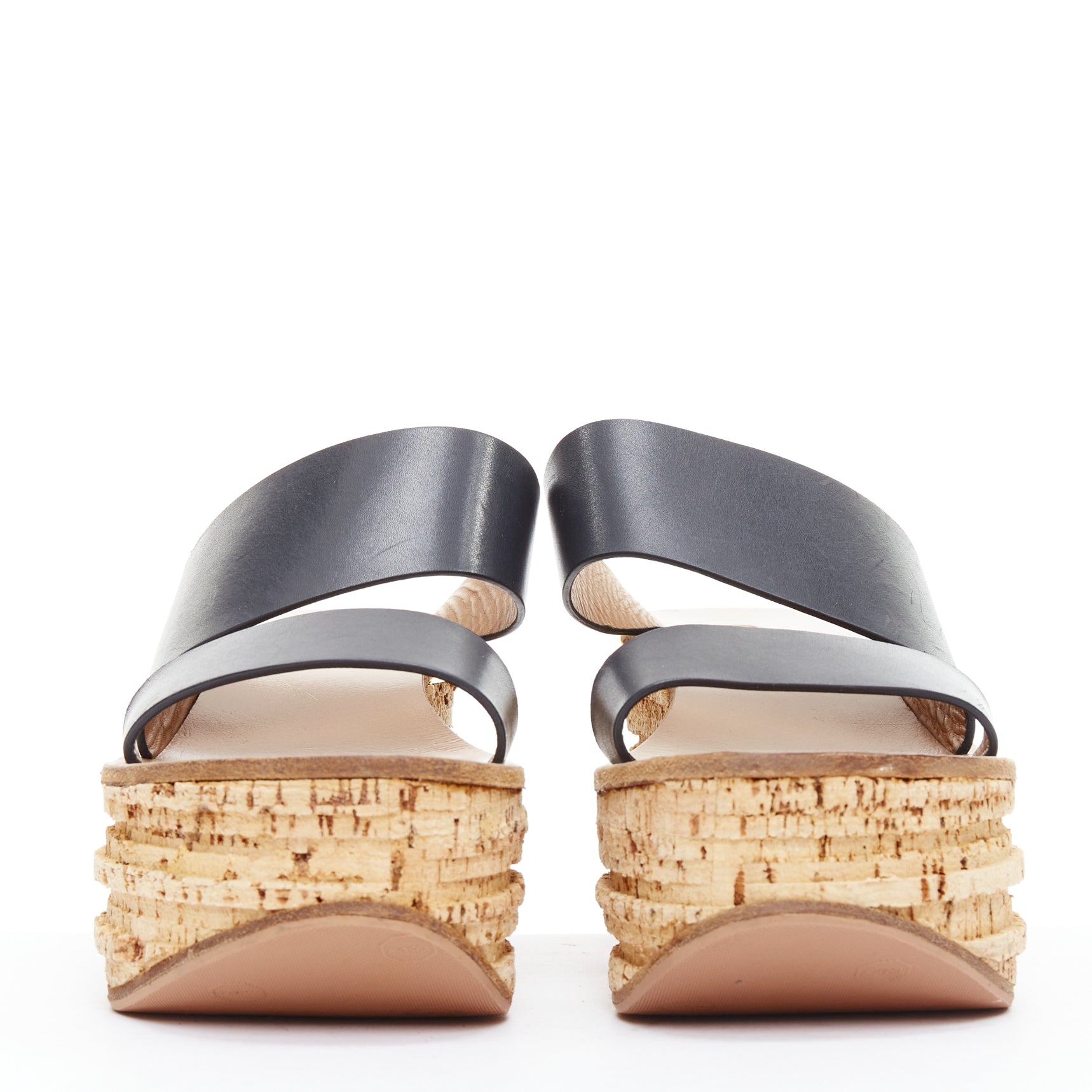 Chloe Cork Wedge Sandals - Image 6
