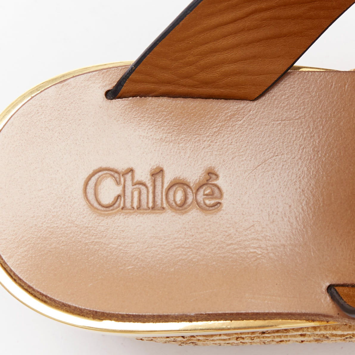 Chloe Cork Wedge Sandals - Image 11