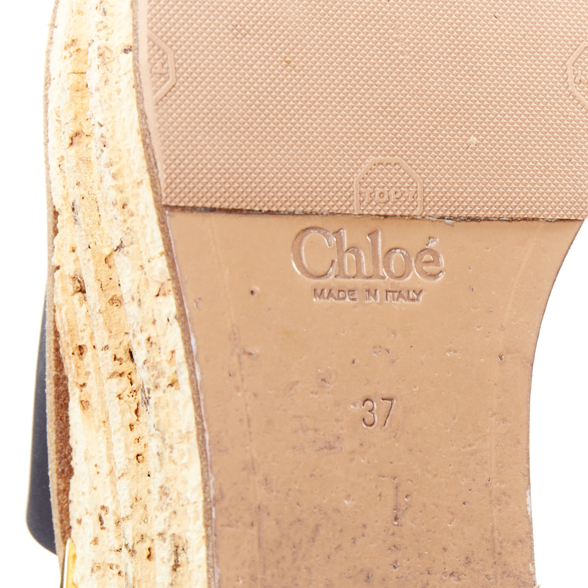 Chloe Cork Wedge Sandals - Image 12