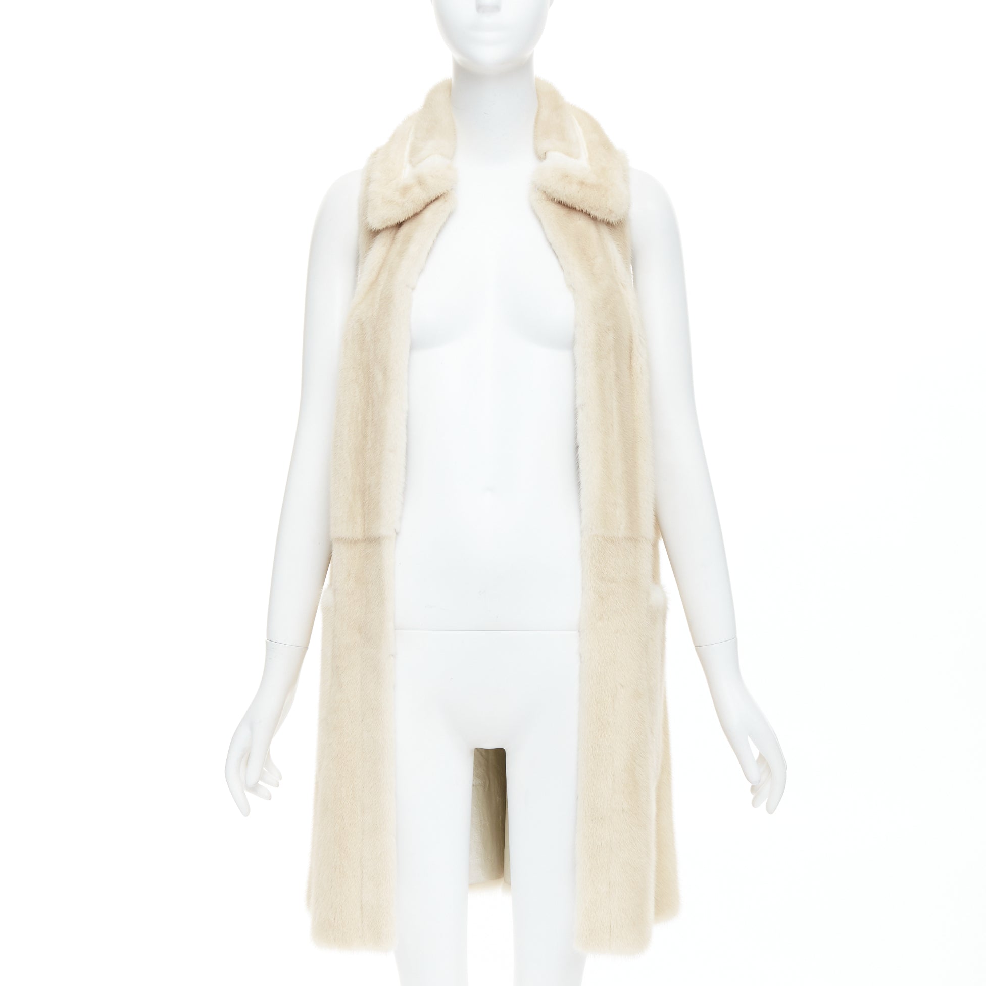 Fendi Beige Fur Metallic Vest - Image 6