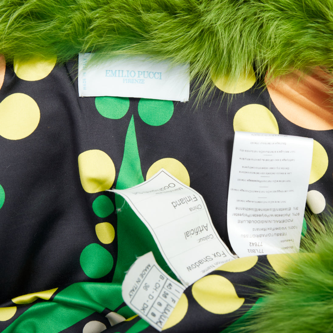 Emilio Pucci Green Dyed Short Coat - Image 11