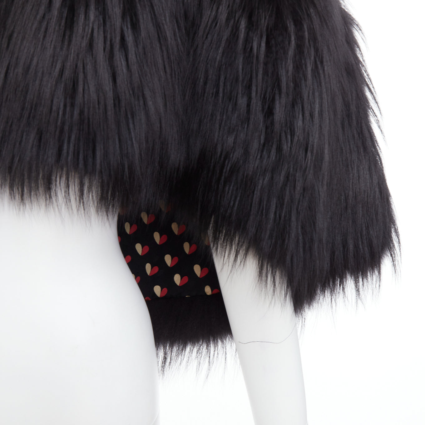 Louis Vuitton Black Fox Fur Cape - Back view