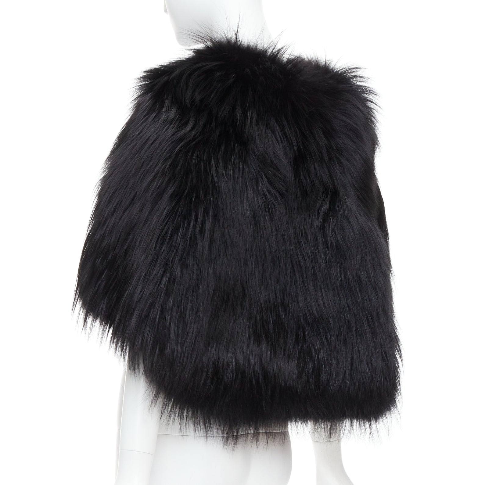 Louis Vuitton Black Fox Fur Cape - Detail 1