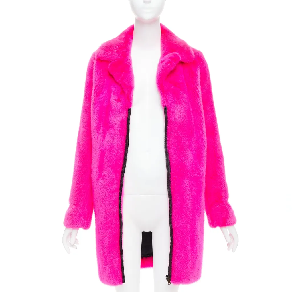 Saint Laurent Pink Mink Leather Coat Pink Fur Never worn - Inside View