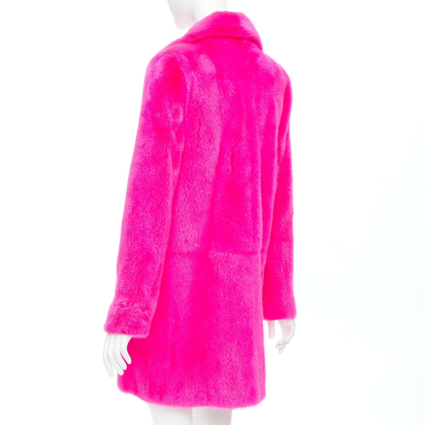 Saint Laurent Pink Mink Leather Coat - Detail 2